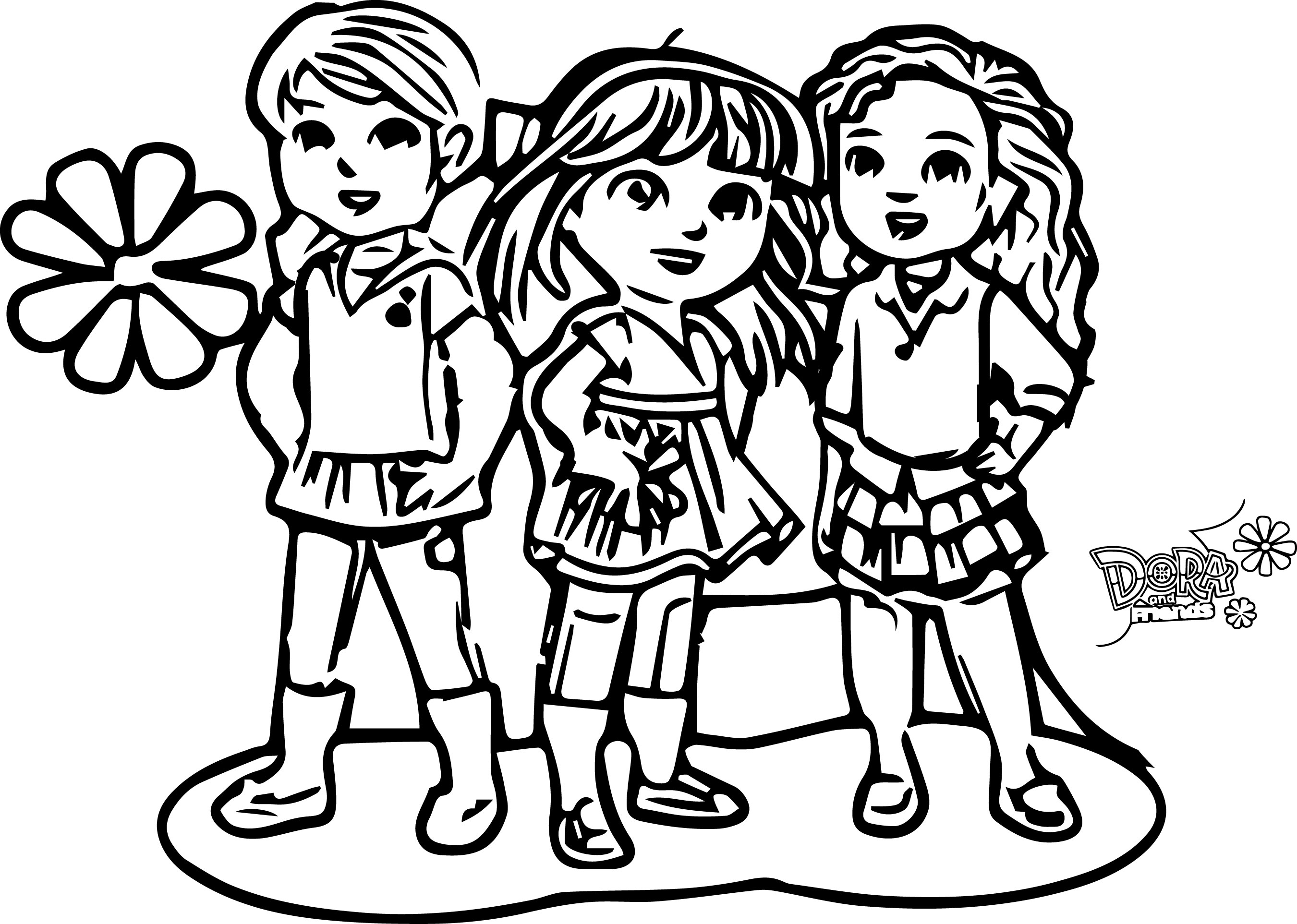 2701x1925 Dora And Friends Coloring Pages Inside Glum Me Bloodbrothers