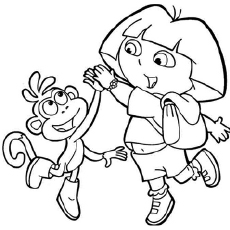 230x230 Dora Coloring Pages