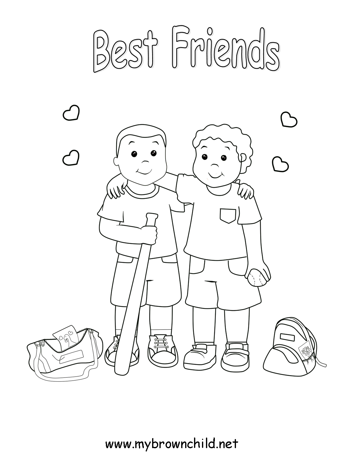 1124x1497 Friendship Coloring Pages Free