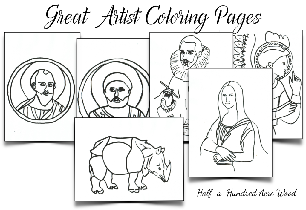 1024x703 Great Artist Coloring Pages