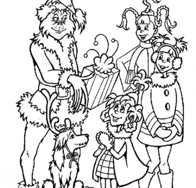 800x768 Grinch Stole Christmas Coloring Pages