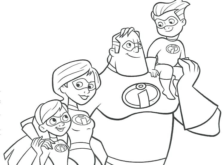 747x555 The Incredibles Coloring Pages Family Coloring Pages