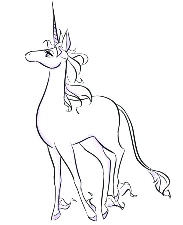 600x736 Plus The Last Unicorn Unicorn Coloring Pages For Year Olds