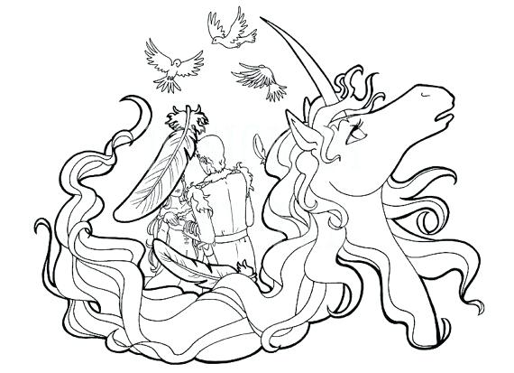 570x413 The Last Unicorn Coloring Pages