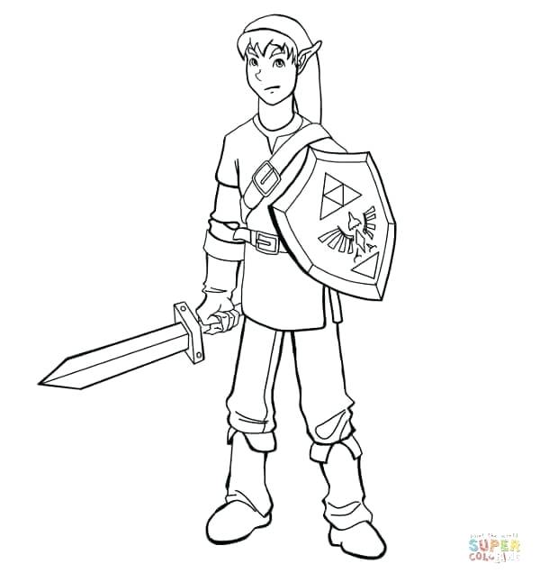 600x646 Legend Of Zelda Coloring Pages Medium Size Of Legend Of Coloring