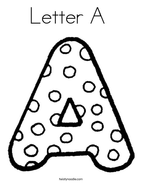 468x605 Letter A Coloring Page