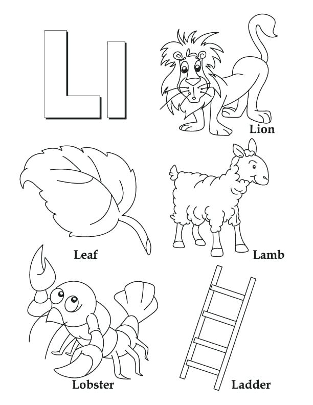 612x792 Letters Coloring Page