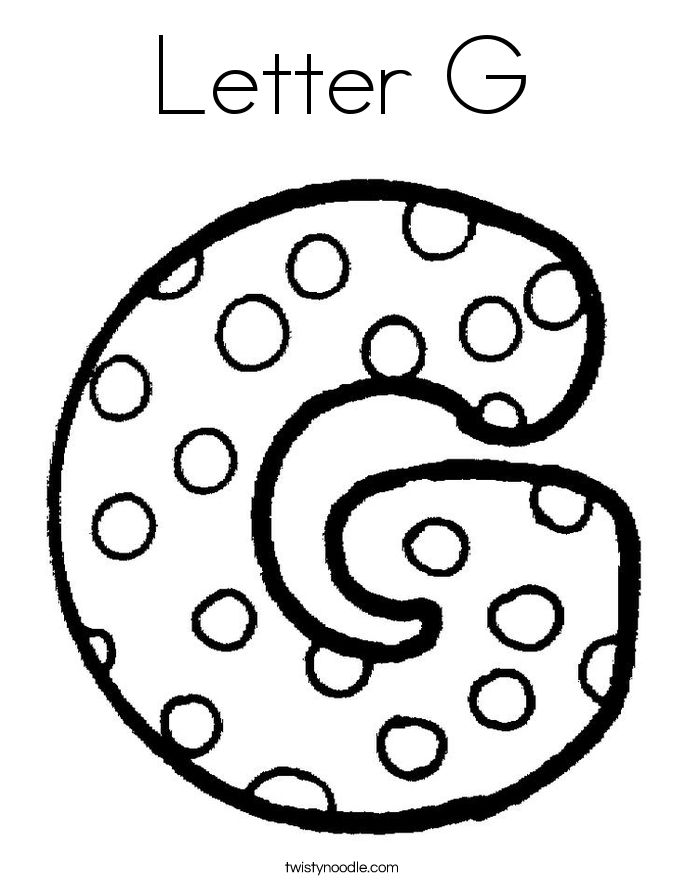 685x886 Letter G Coloring Page
