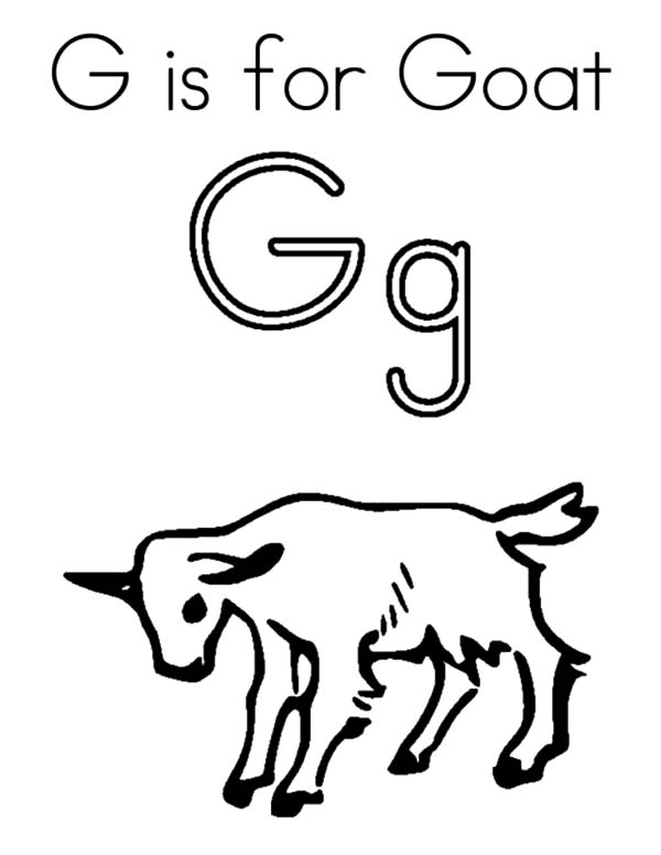 600x776 Letter G Is For Goat Coloring Pages Color Luna