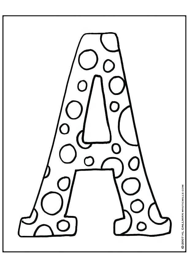 620x875 The Letter A Coloring Page The Letter A Coloring Page Letter