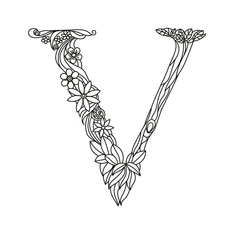 800x800 Letter V Coloring Letter V Coloring Page V Coloring Page Letter V