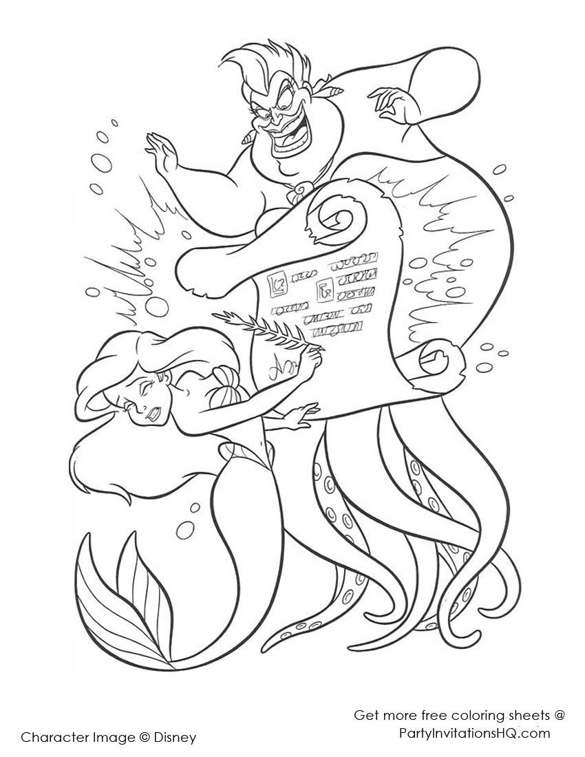 850x1100 Little Mermaid Coloring Pages