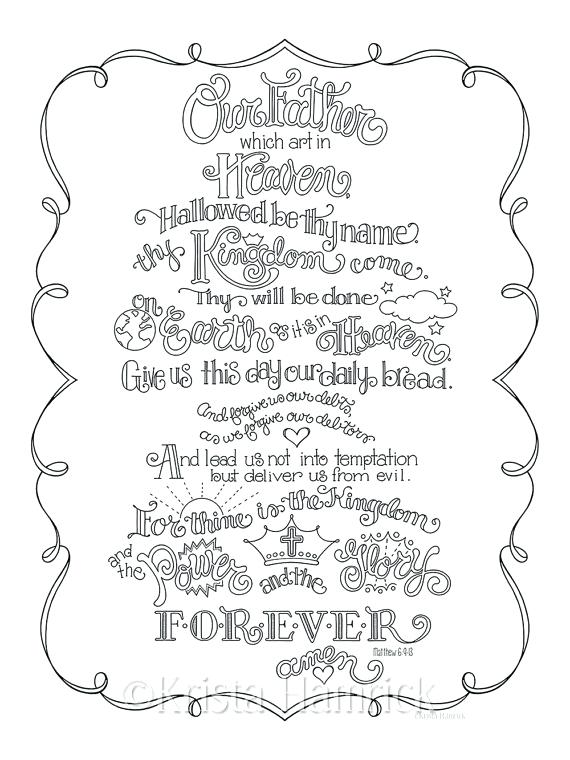 570x760 Free Prayer Coloring Pages The Lords Prayer Coloring Book Free