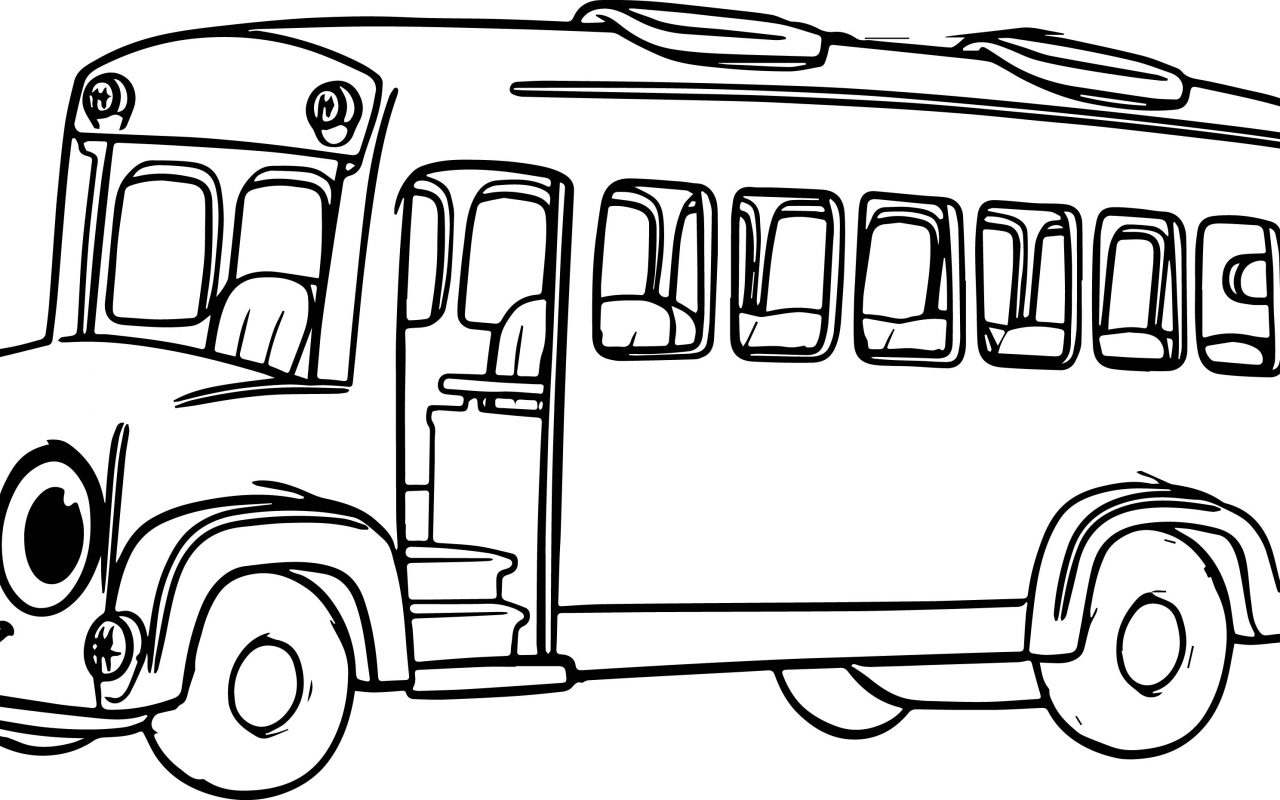 1280x800 School Bus Transportation Coloring Pages For Kids Free Printable