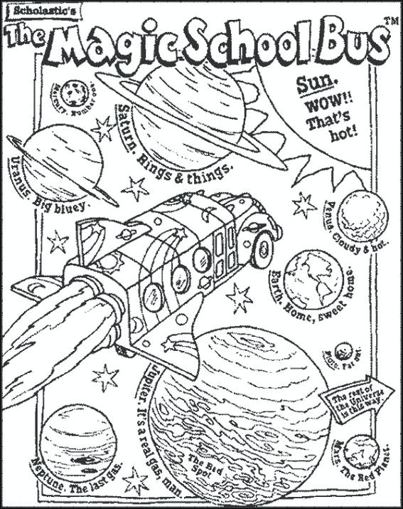 567x715 Remarkable Terrific Magic School Bus Coloring Pages Online