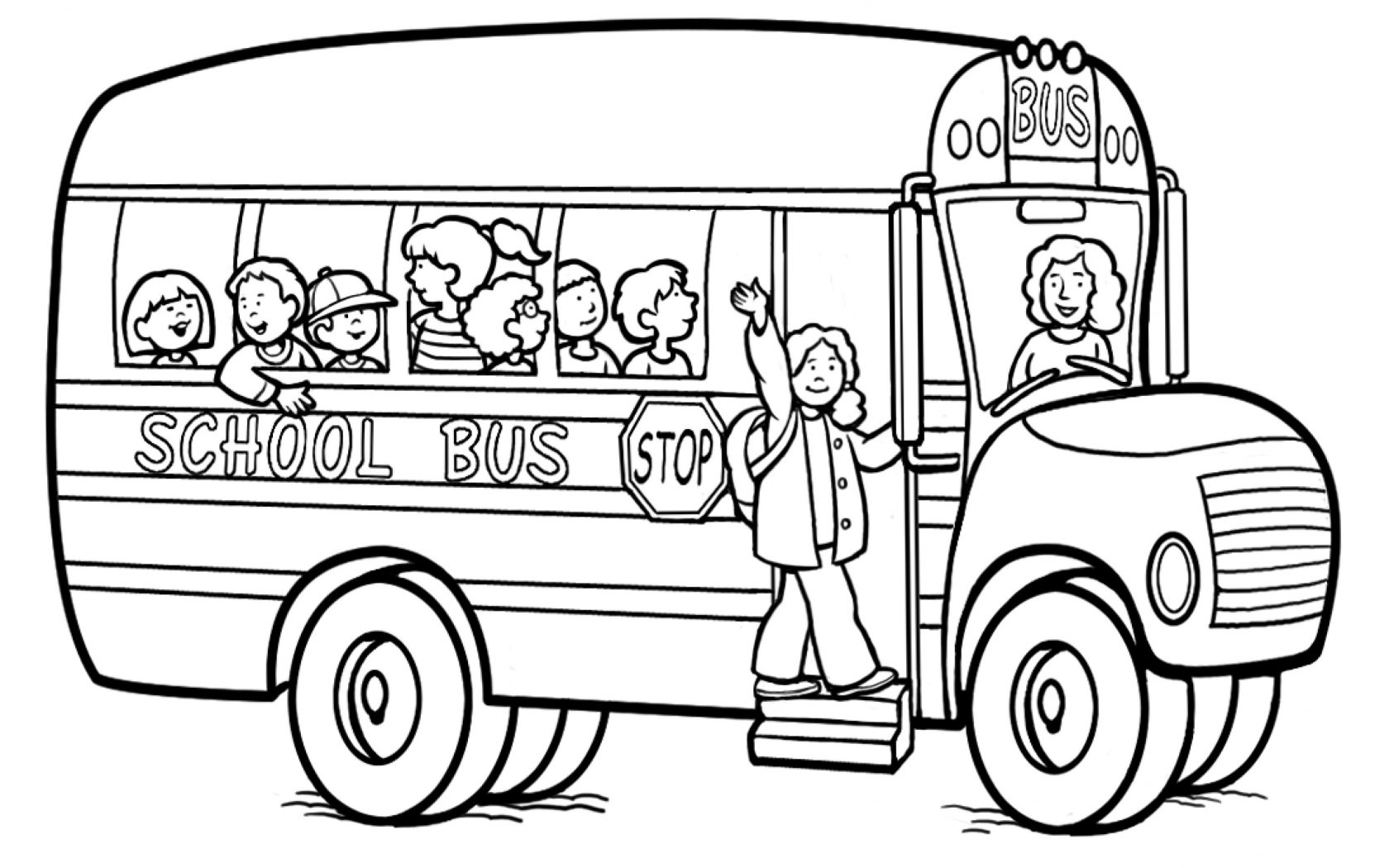 1680x1050 School Bus Coloring Pages Safety Sheets Arilitv Magic School