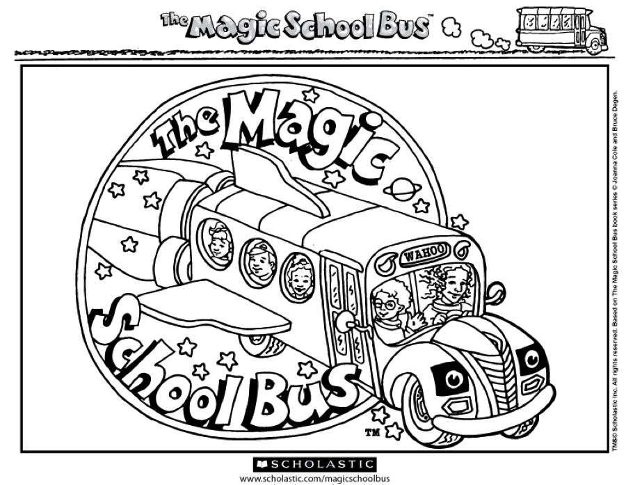 900x697 For Magic School Bus Coloring Pages