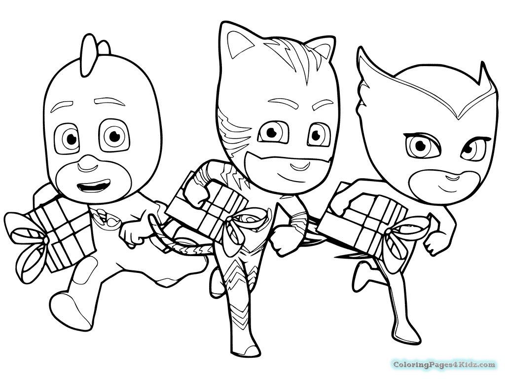 1024x768 Pj Masks Coloring Pages Coloring Pages For Kids