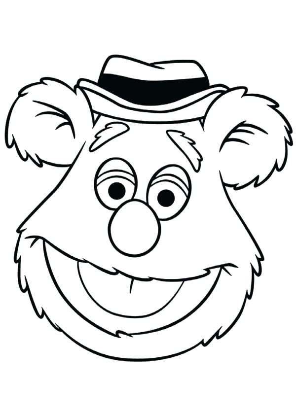 600x840 Muppet Coloring Pages Coloring Pages Drawing Head Of Bear
