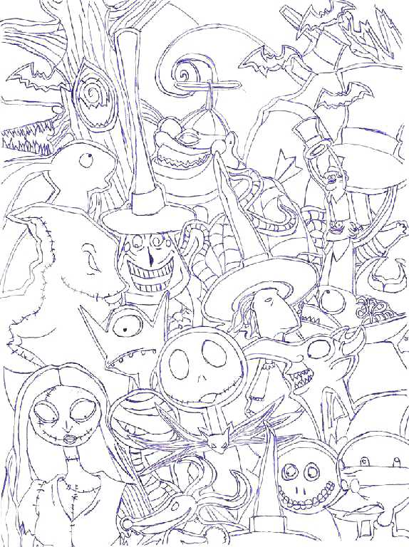 574x768 Coloring Nightmare Before Christmas Coloring Book Unique