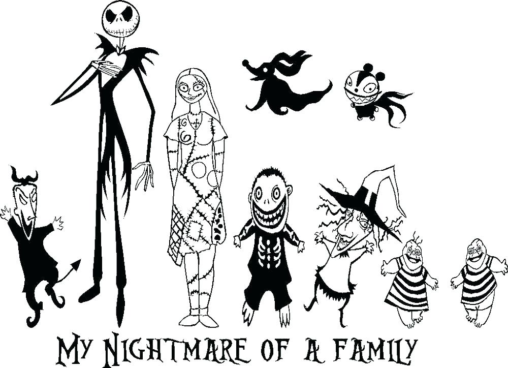 1000x724 Nightmare Before Christmas Coloring Page