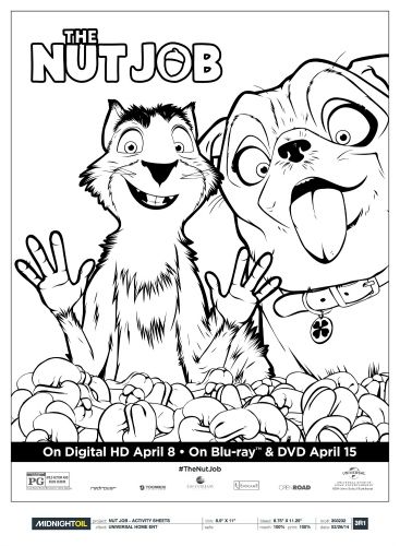 367x500 The Nut Job Surly Precious Coloring Page Printable Coloring