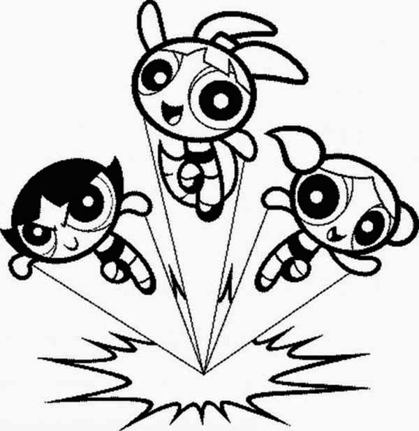 600x617 The Amazing Powerpuff Girls Coloring Page Color Luna