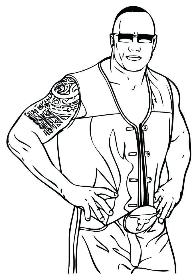 687x972 The Rock Coloring Pages