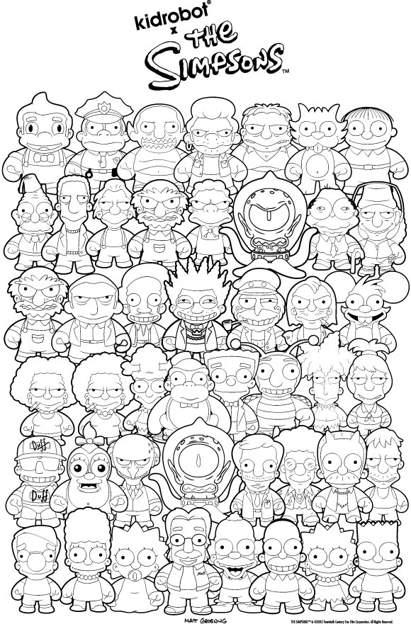 580x881 Simpson Coloring Pages