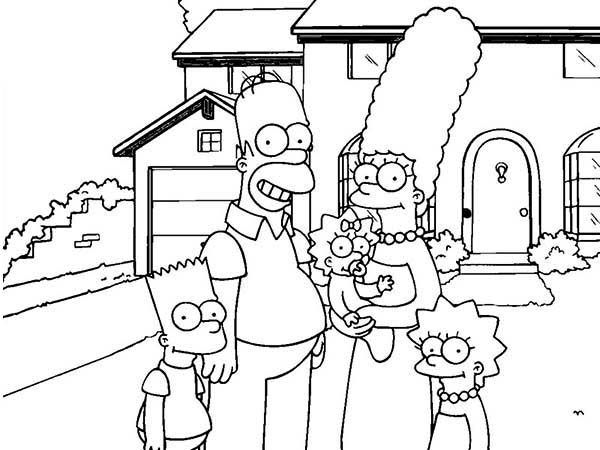 600x450 Simpsons Coloring Page Free Download