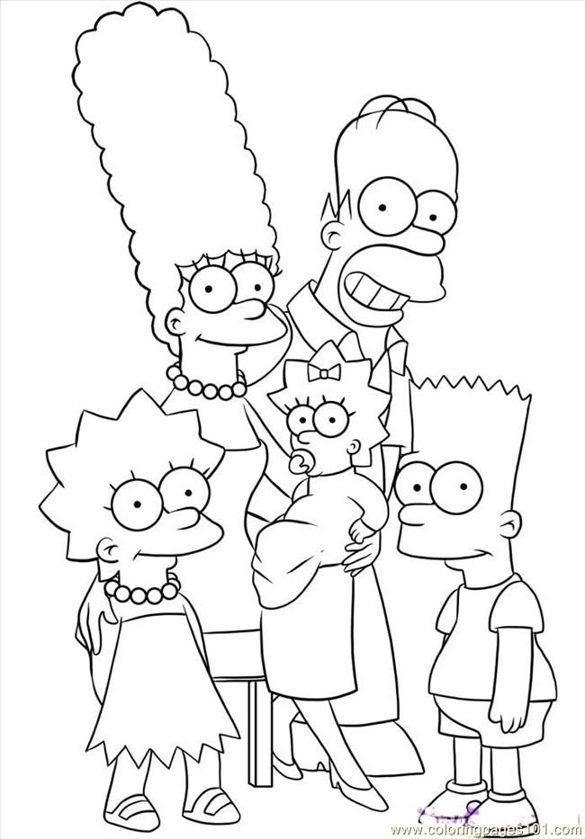 650x933 Simpsons Coloring Pages Lovely Simpsons Coloring Pages To Print