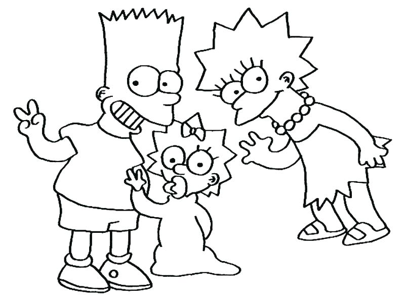 800x600 Coloring Pages Of The Simpsons