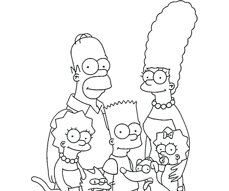 800x667 Simpsons Coloring Pages To Print Simpsons Colouring Pages