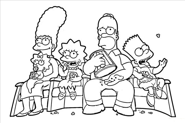 650x433 Free Printable Simpsons Coloring Pages