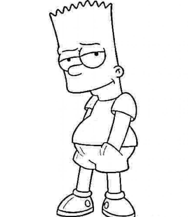 780x900 Home Simpson With Donut Coloring Pages Print Colouring