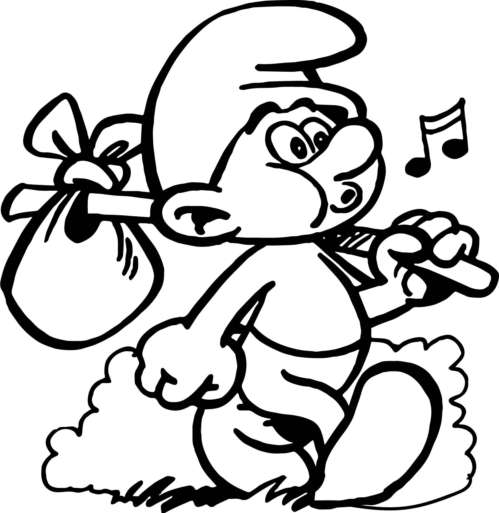 1672x1717 Smurfs Coloring Pages
