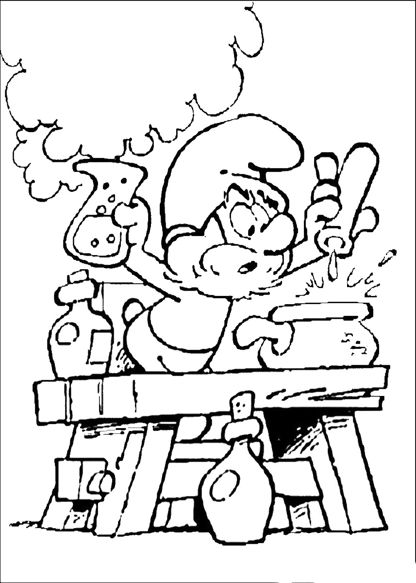 857x1200 The Smurfs Coloring Pages