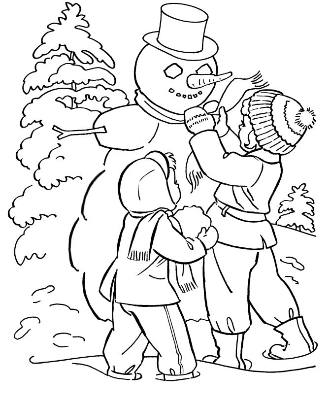 The Snowy Day Coloring Page