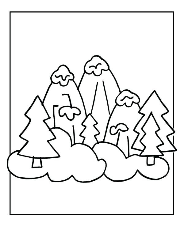 600x738 Snow Day Coloring Pages New Snowy Day Coloring Page Snowy Winter