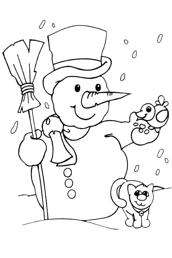 567x850 Snowy Day Coloring Page White Coloring Pages Of With Presents