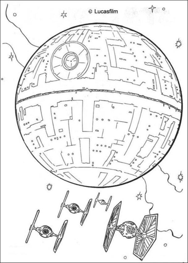 600x840 Star Wars Coloring Pages Death Star