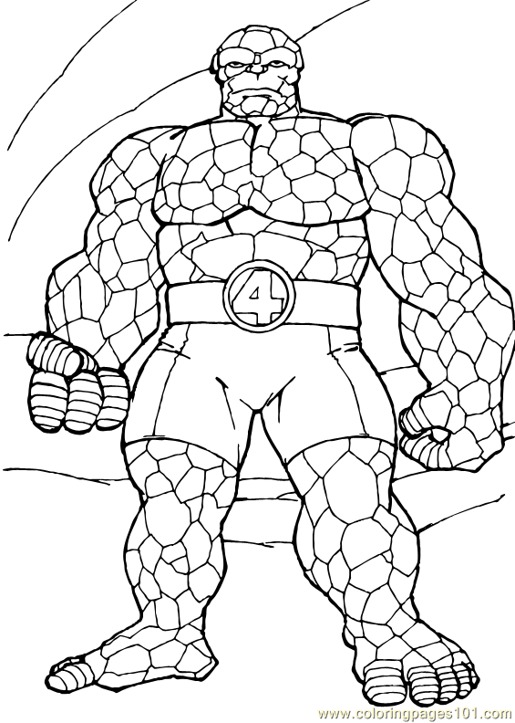 565x792 Fantastic Four Coloring Page