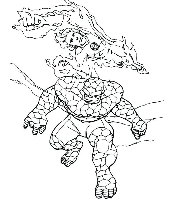 600x686 Fantastic Four Coloring Pages Fantastic Four Coloring Pages
