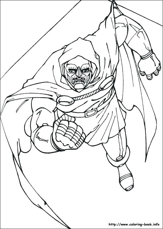567x794 Fantastic Four The Thing Coloring Pages Human Torch Picture