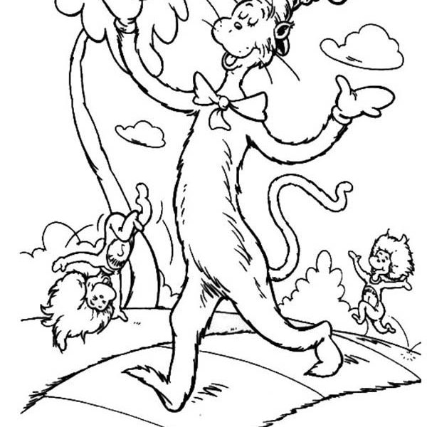600x600 Thing One And Thing Two Coloring Pages Dr Seuss Coloring Pages