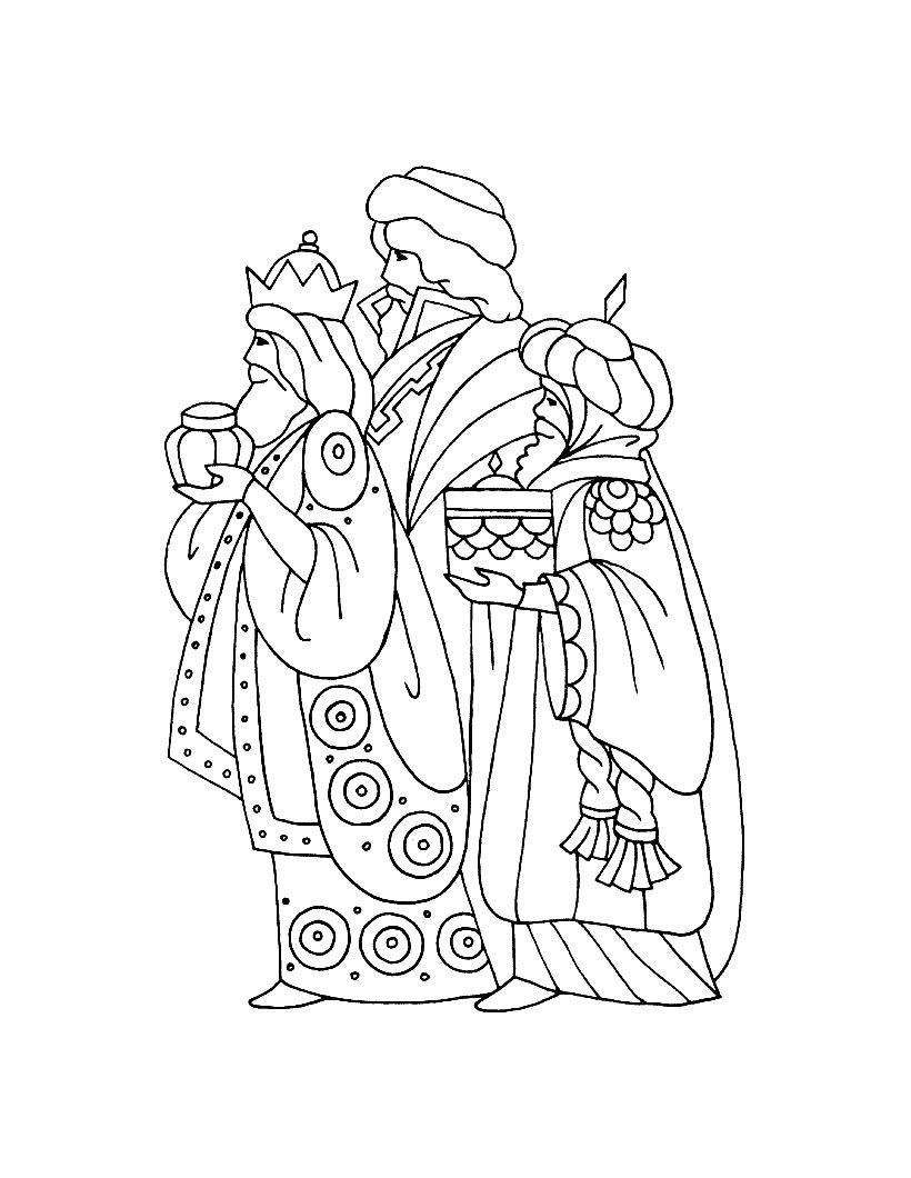 820x1060 Three Kings Coloring Page Caspar, Melchior And Balthasar