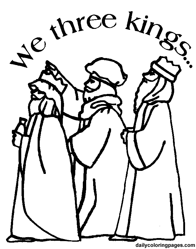 646x819 Christmas Three Kings Coloring Page