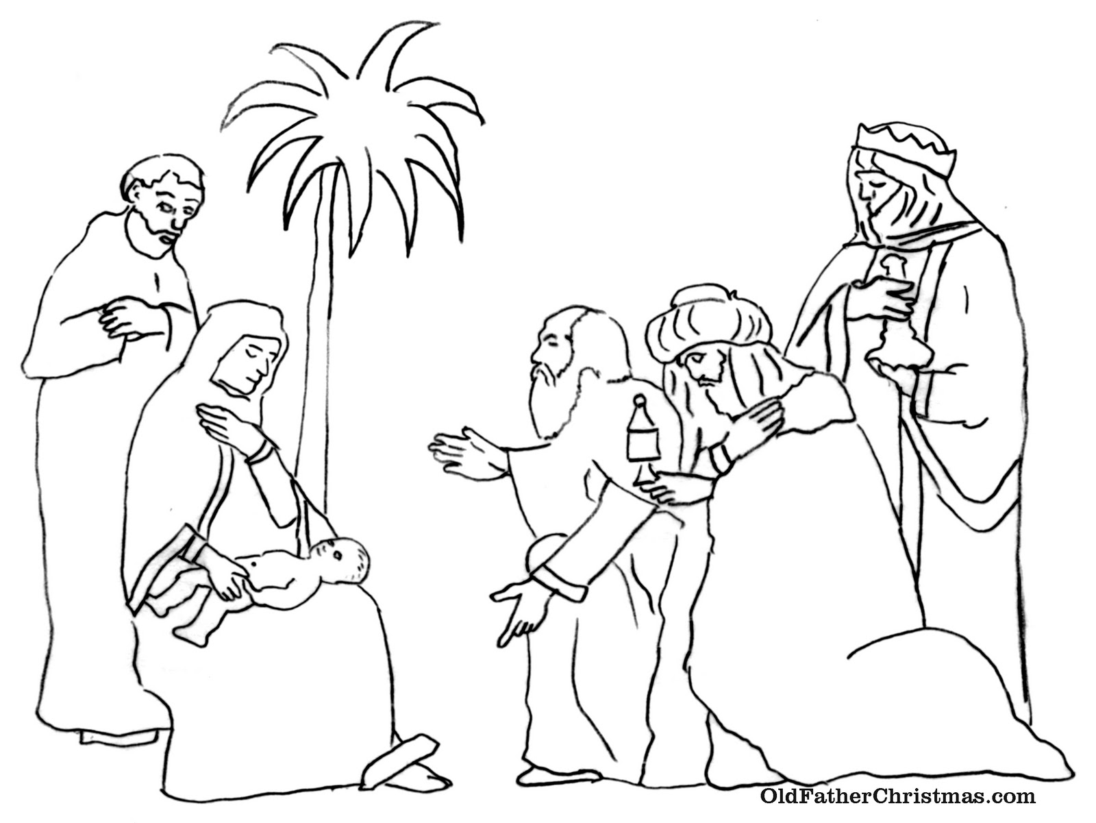 1600x1201 Gifts From Wise Men Coloring Page Free Printable Pages With Bible