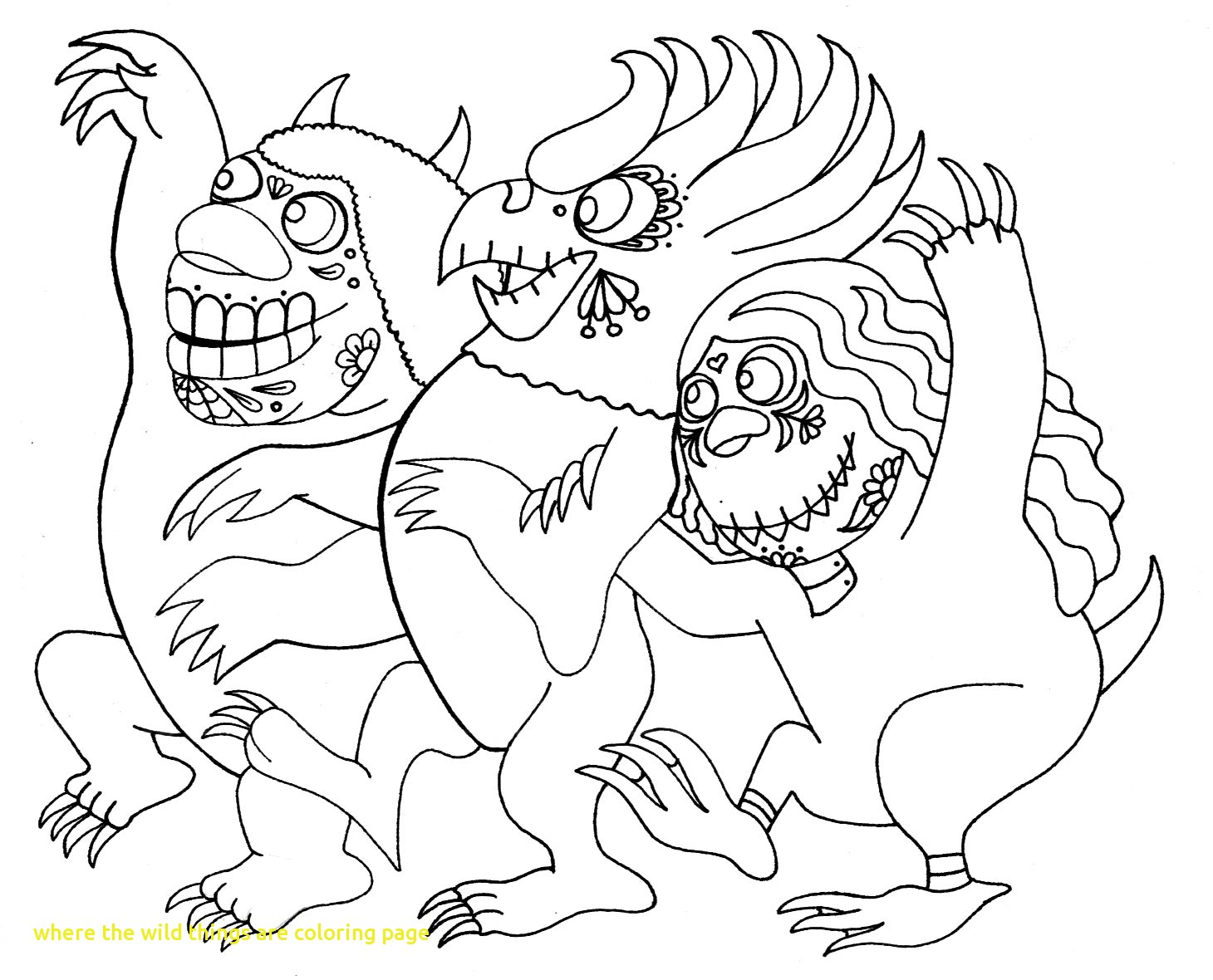 1460x1180 Where The Wild Things Are Coloring Pages Print