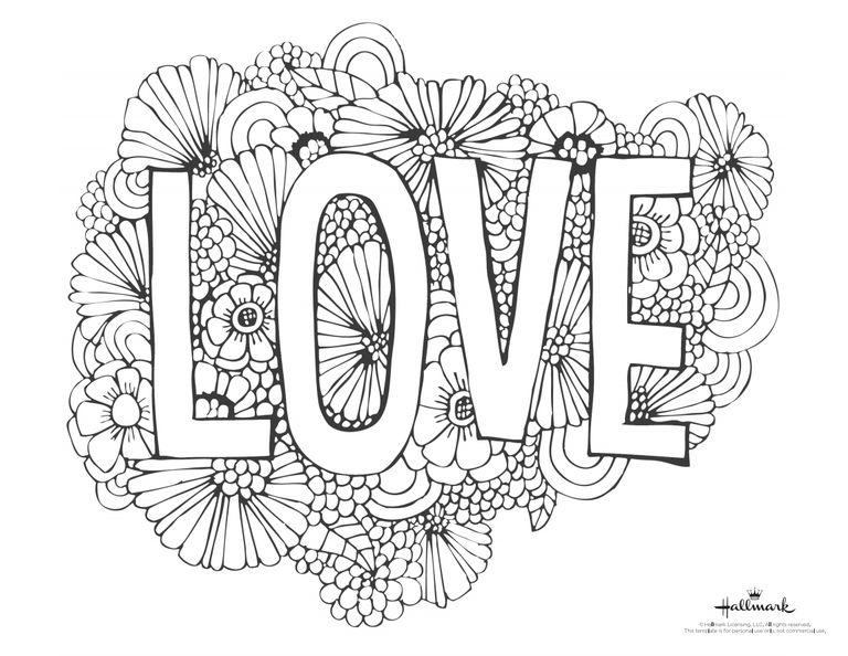 768x594 Free Coloring Pages For Valentines Day Printable